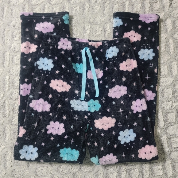Cute Pastel Cloud Fuzzy Pajama Pants - High Waist - Women's Size XS - Picture 2 of 5